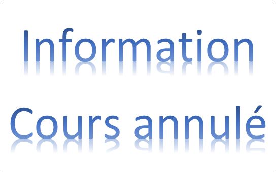 Information cours annule
